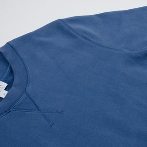 Sunspel Loopback Sweatshirt - Smoke Blue Sunspel Loopback Sweatshirt - Smoke Blue