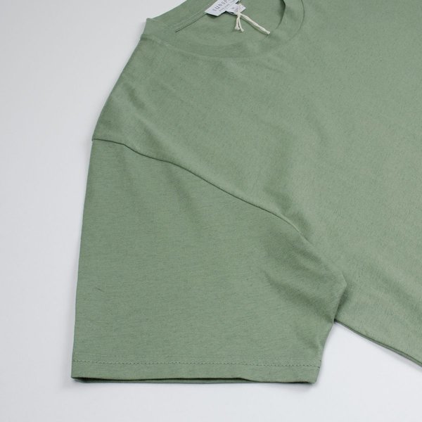 Sunspel Short Sleeve Riviera Crew Neck T-shirt - Light Khaki Sunspel Short Sleeve Riviera Crew Neck T-shirt - Light Khaki
