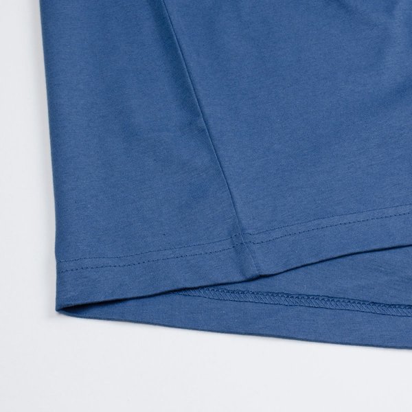 Sunspel Short Sleeve Riviera Crew Neck T-shirt - Smoke Blue Sunspel Short Sleeve Riviera Crew Neck T-shirt - Smoke Blue