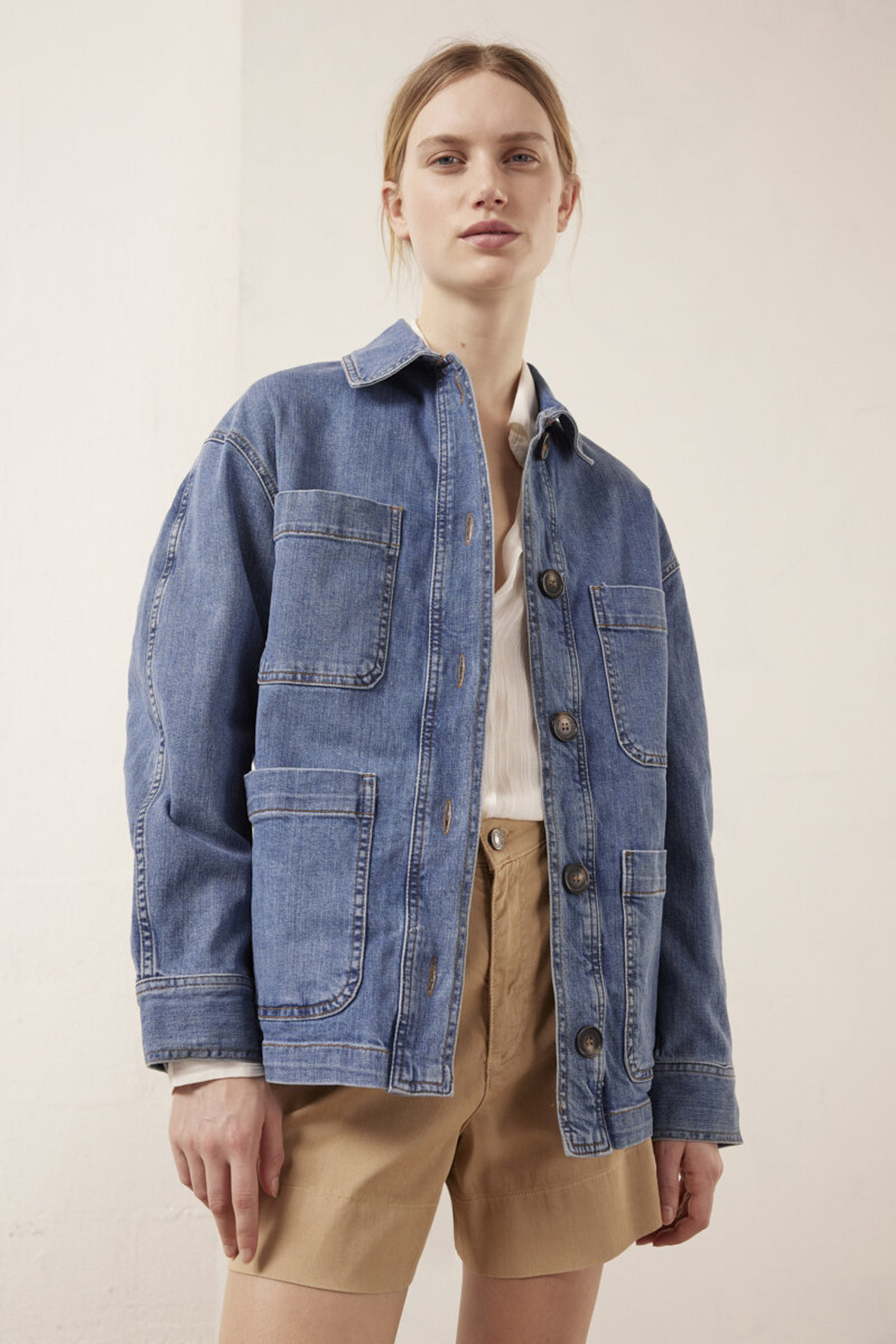 vanessa bruno neli jacket - light indigo | Garmentory