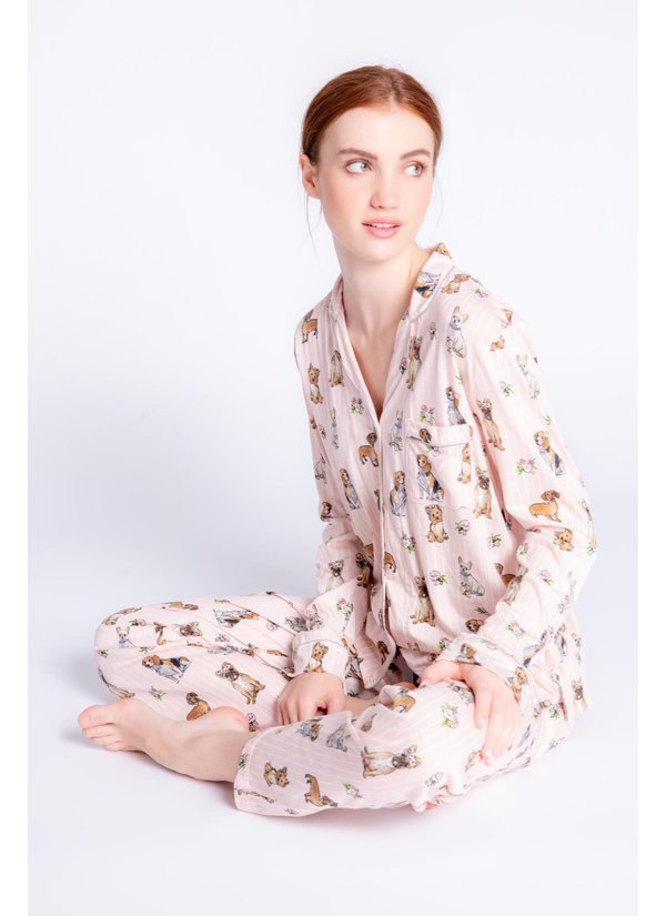 PJ Salvage Playful Prints Love Dogs PJ Set - Blush PJ Salvage Playful Prints Love Dogs PJ Set - Blush