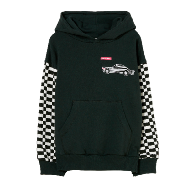 Kids Finger In The Nose Horst Hooded Sweater - Ash Black Ghost Kids Finger In The Nose Horst Hooded Sweater - Ash Black Ghost