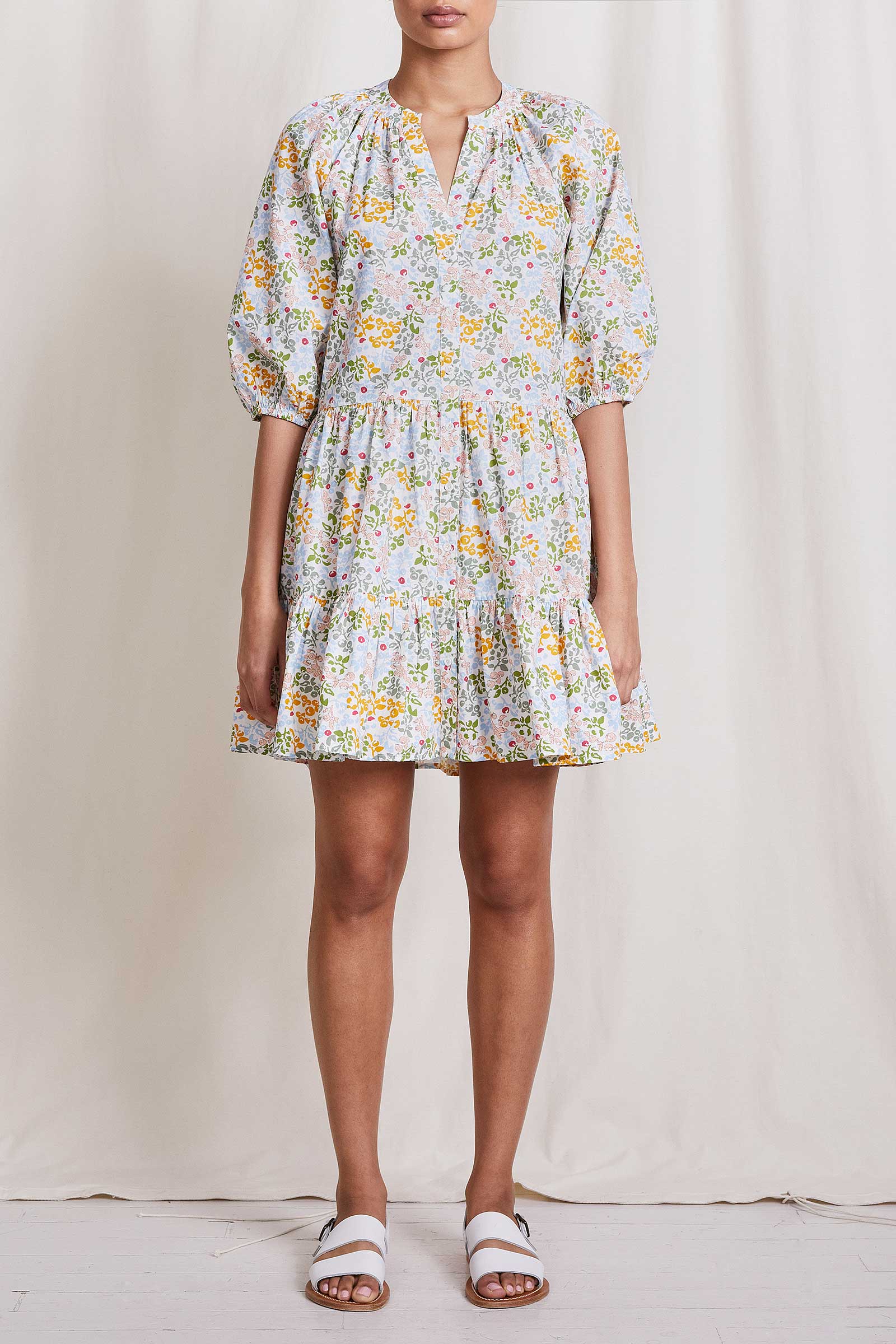 mini mitte dress Apiece Apart Mitte Floral Tiered Mini Dress