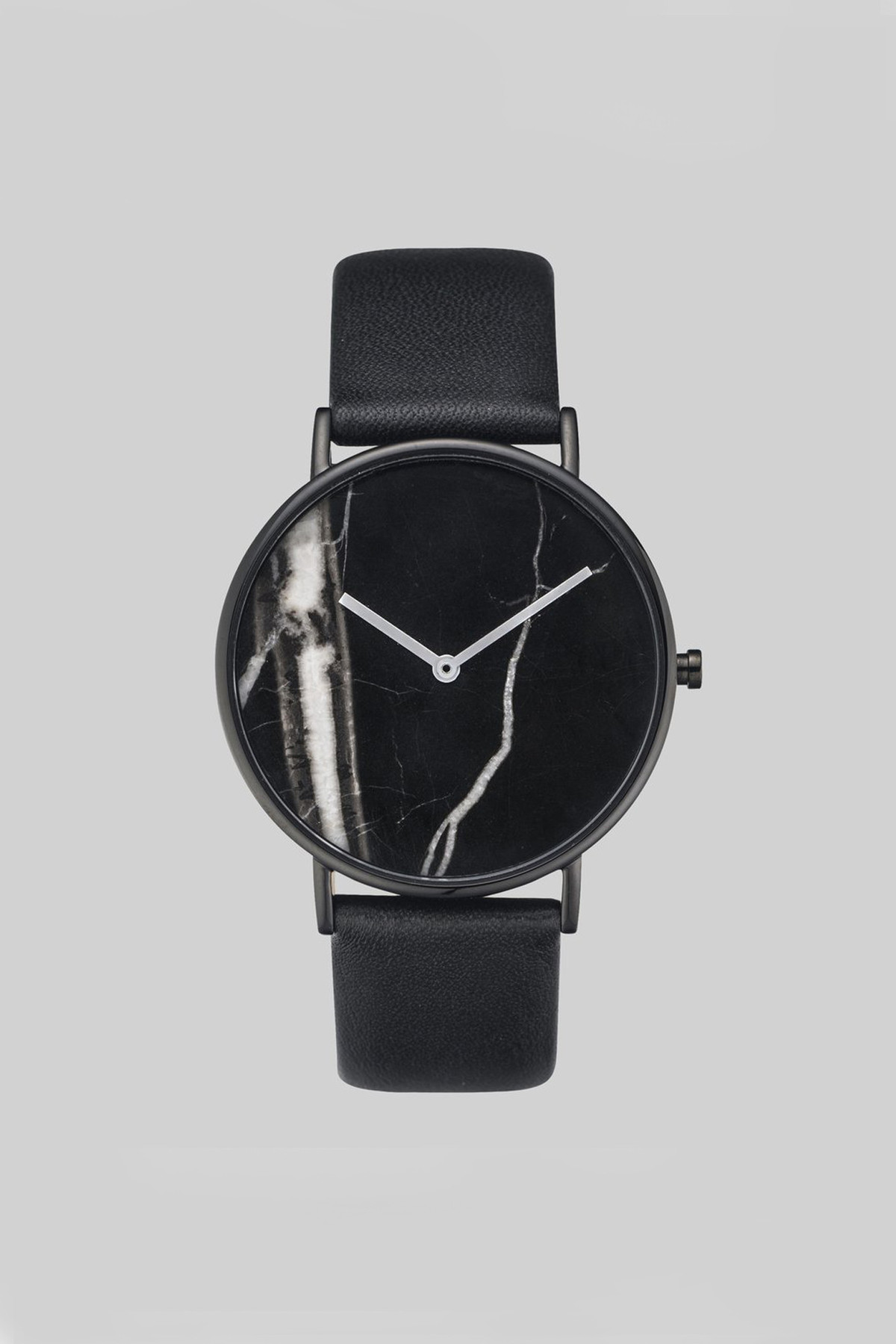 New The Horse The Stone Dial Watch - Black/White Marble Marble Watch - Nero Marquina - Black Metal — ROXXLYN main image 3