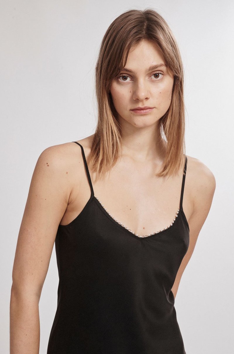 【関税込み】Silk Laundry ブラック 90s ミディアムドレス 90S SLIP DRESS BLACK