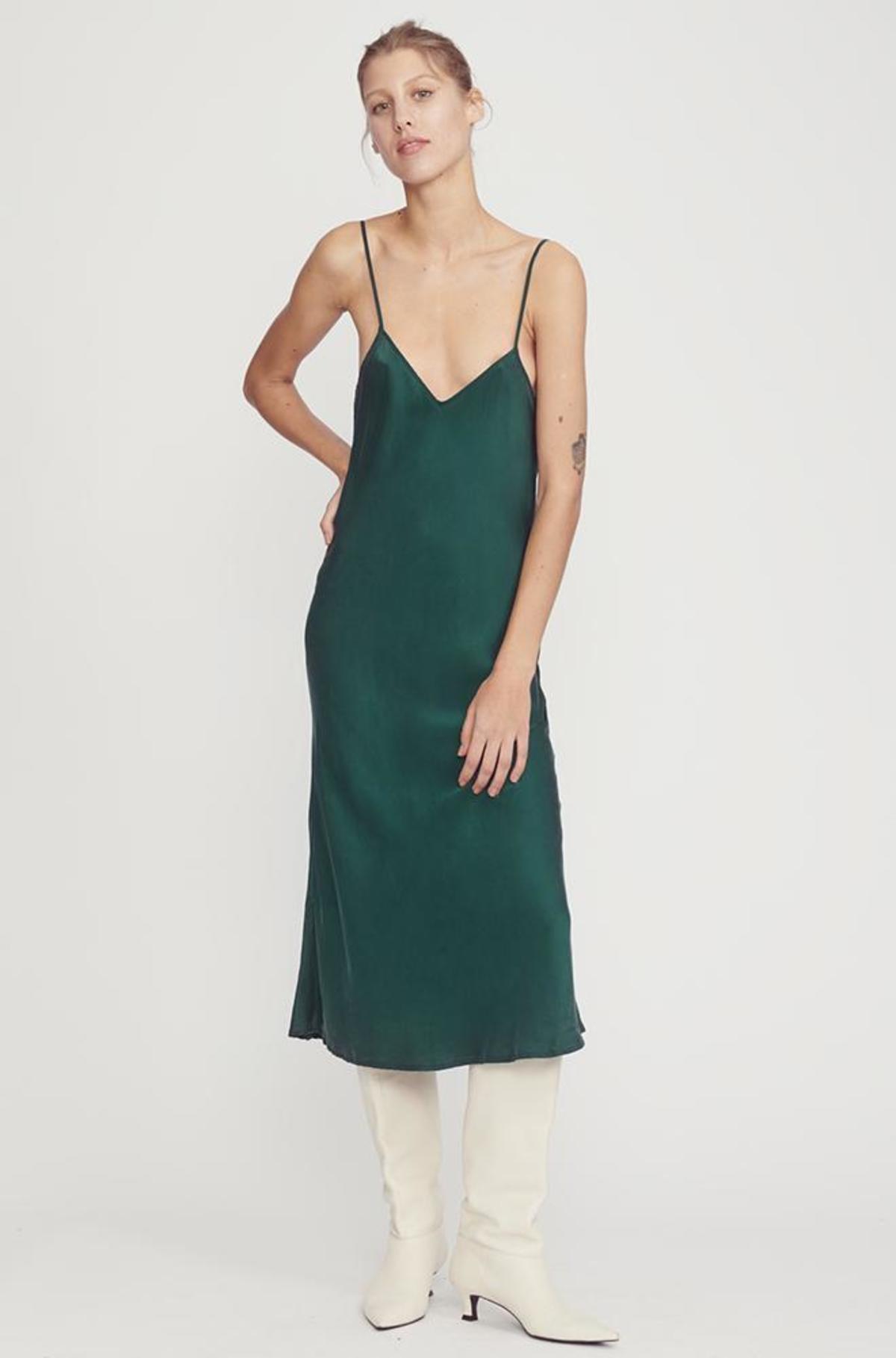 90S-SILK-SLIP-DRESS-EMERALD-