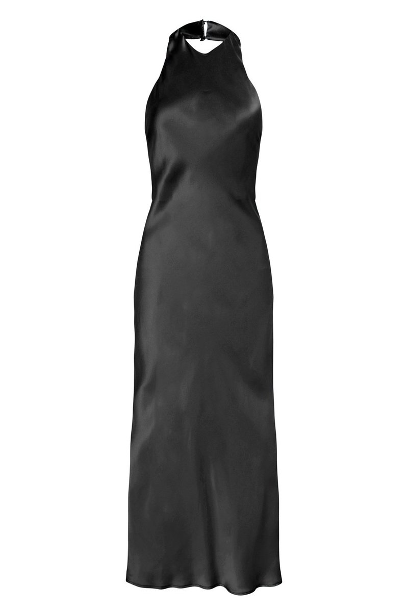 Silk Laundry HALTER DRESS - BLACK | Garmentory Silk Laundry HALTER DRESS - BLACK | Garmentory