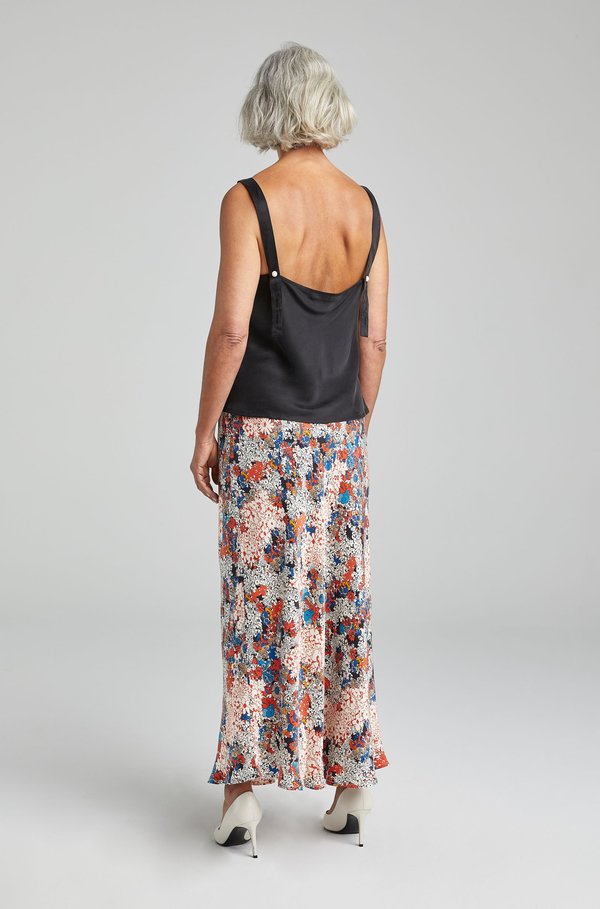 Silk Laundry LONG BIAS CUT SKIRT - GARDEN PARTY Silk Laundry LONG BIAS CUT SKIRT - GARDEN PARTY