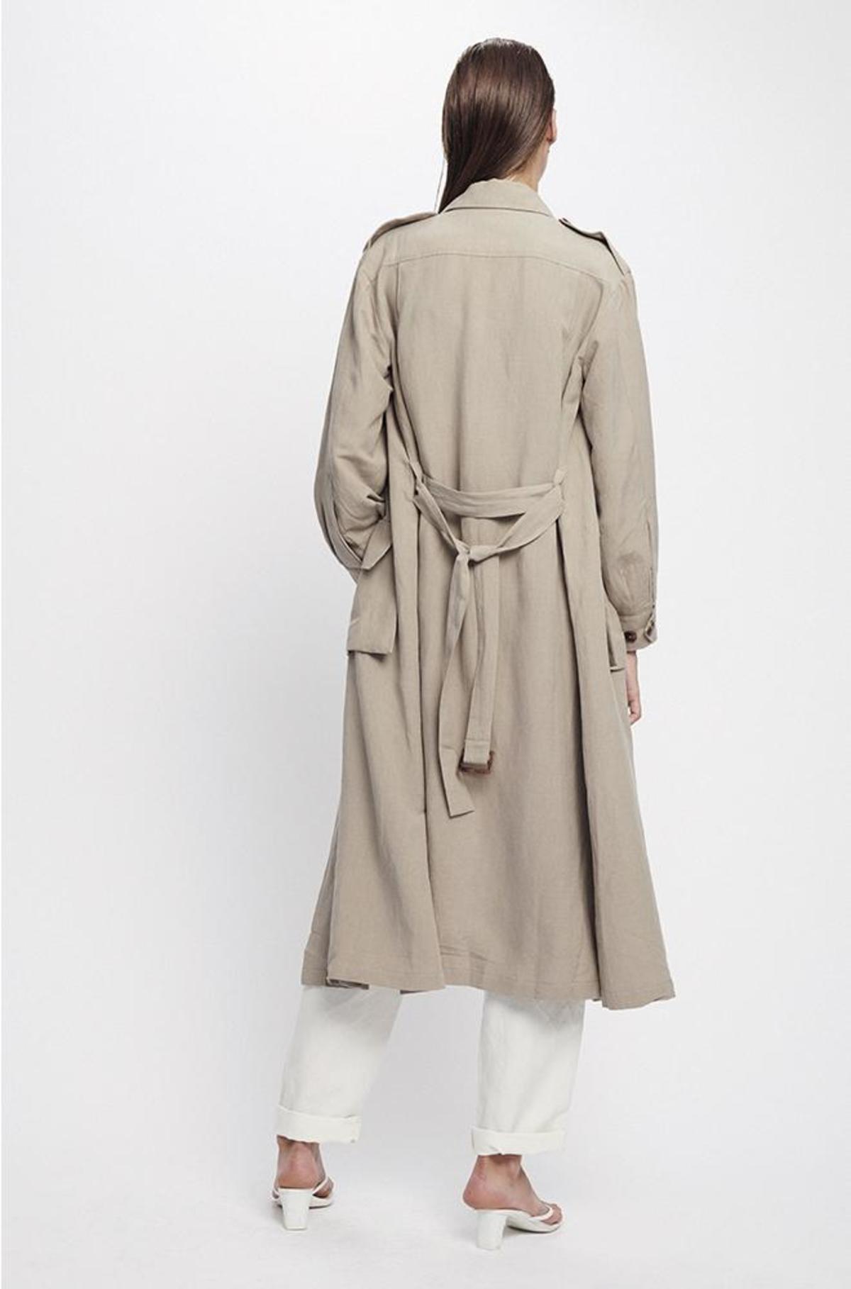 Silk Laundry MILITARY TRENCH - MUSHROOM | Garmentory