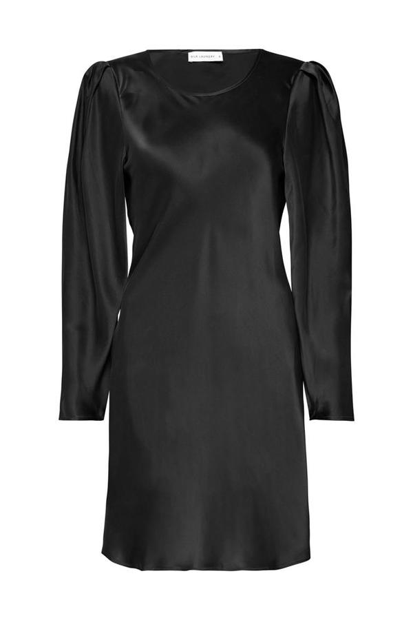 Silk Laundry ORIGAMI SLEEVE DRESS - BLACK Silk Laundry ORIGAMI SLEEVE DRESS - BLACK