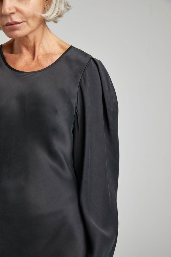 Silk Laundry ORIGAMI SLEEVE DRESS - BLACK Silk Laundry ORIGAMI SLEEVE DRESS - BLACK