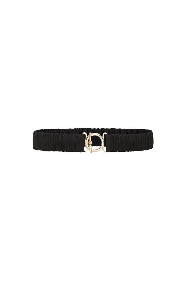 Silk Laundry T BAR CLASP SILK BELT - BLACK Silk Laundry T BAR CLASP SILK BELT - BLACK