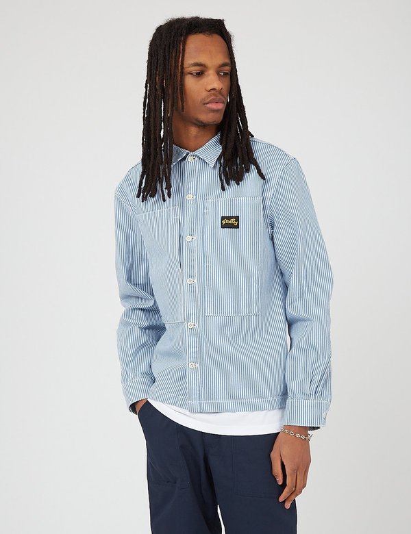 Stan Ray Prison Shirt - Washed Hickory Blue Stan Ray Prison Shirt - Washed Hickory Blue