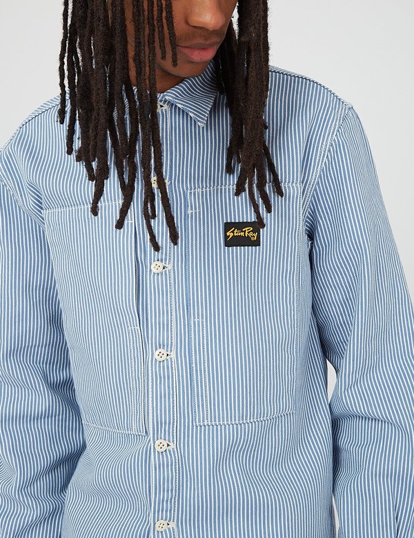 Stan Ray Prison Shirt - Washed Hickory Blue Stan Ray Prison Shirt - Washed Hickory Blue