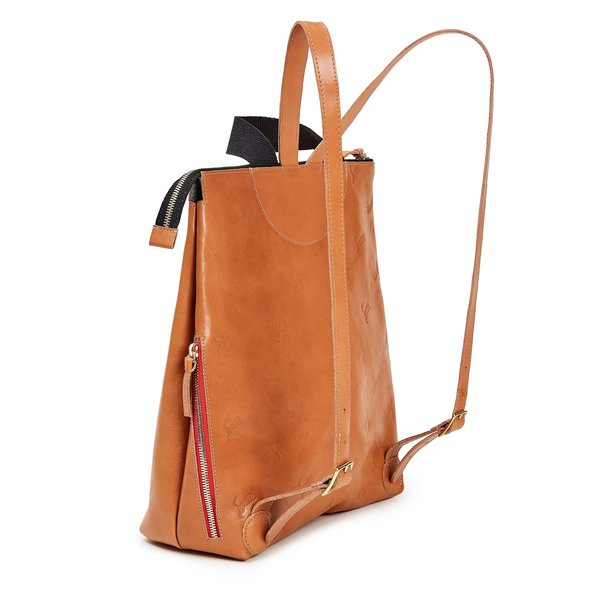 Clare V. Remi Backpack - Natural Tiger Deboss | Garmentory display picture 2