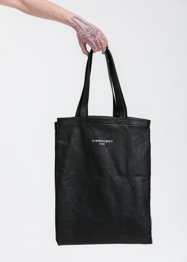 Y/project Tote Bag - Black Scarf Print Y/project Tote Bag - Black Scarf Print