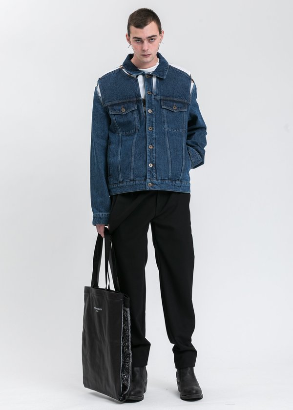 Y/project Tote Bag - Black Scarf Print Y/project Tote Bag - Black Scarf Print