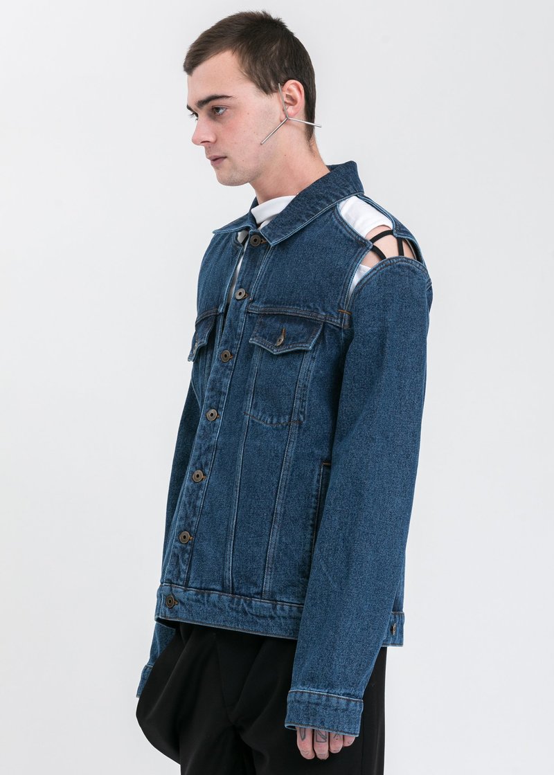 Y/project Denim Classic Peep Show Jacket - Blue | Garmentory
