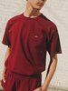 PHIPPS Garment Dye Organic Cotton Jersey Pocket Tee - Crimson - Thumbnail 1
