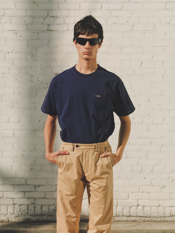 PHIPPS Garment Dye Organic Cotton Jersey Pocket Tee - Navy PHIPPS Garment Dye Organic Cotton Jersey Pocket Tee - Navy