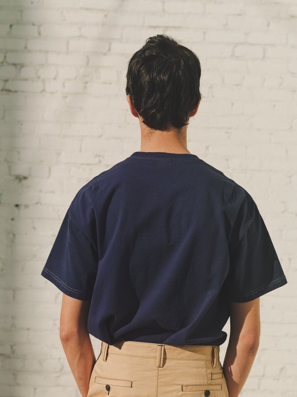 PHIPPS Garment Dye Organic Cotton Jersey Pocket Tee - Navy PHIPPS Garment Dye Organic Cotton Jersey Pocket Tee - Navy