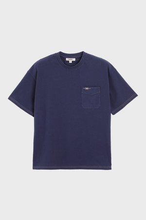 PHIPPS Garment Dye Organic Cotton Jersey Pocket Tee - Navy PHIPPS Garment Dye Organic Cotton Jersey Pocket Tee - Navy