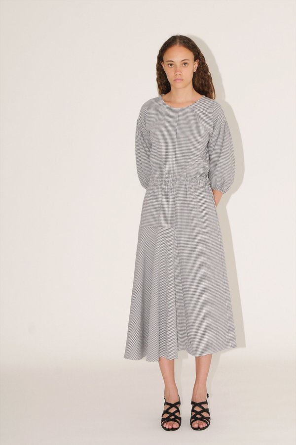 Diarte Camila gingham dress - black