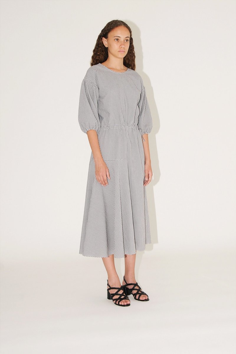 Diarte Camila gingham dress - black