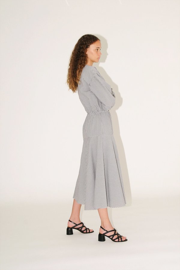 Diarte Camila gingham dress - black