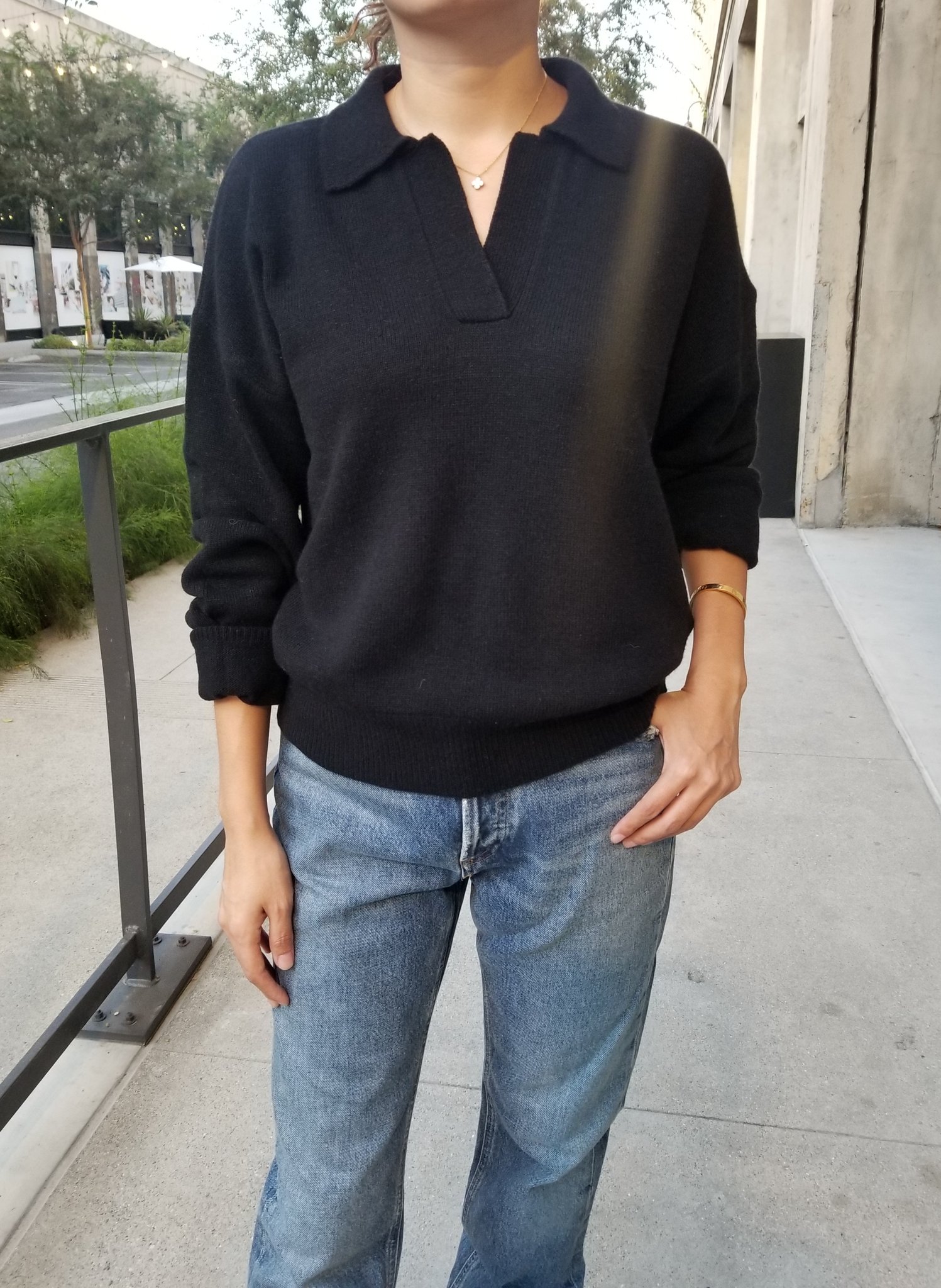 LE BON SHOPPE NANETTE SWEATER EBONY