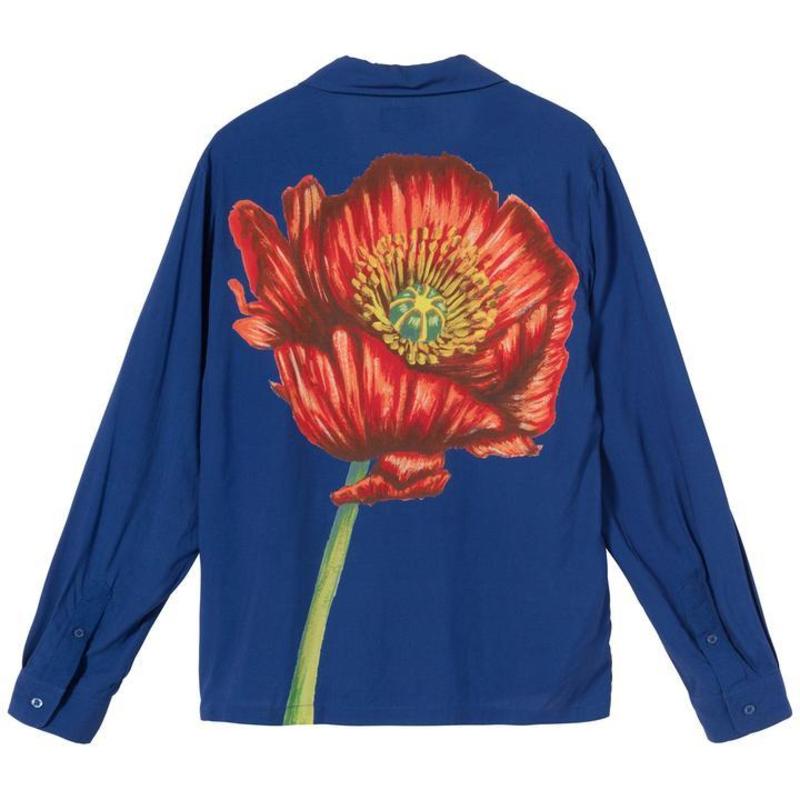 Long Sleeve Stussy Coral Shirt Stussy Big Poppy Long Sleeve Shirt