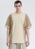 Komakino Twist Drill Sliced T-shirt - Beige - Thumbnail 2