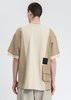 Komakino Twist Drill Sliced T-shirt - Beige - Thumbnail 5