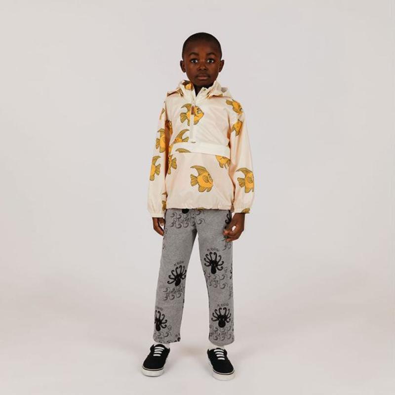 kids Mini Rodini Baby And Child Fish Rain Jacket - cream | Garmentory