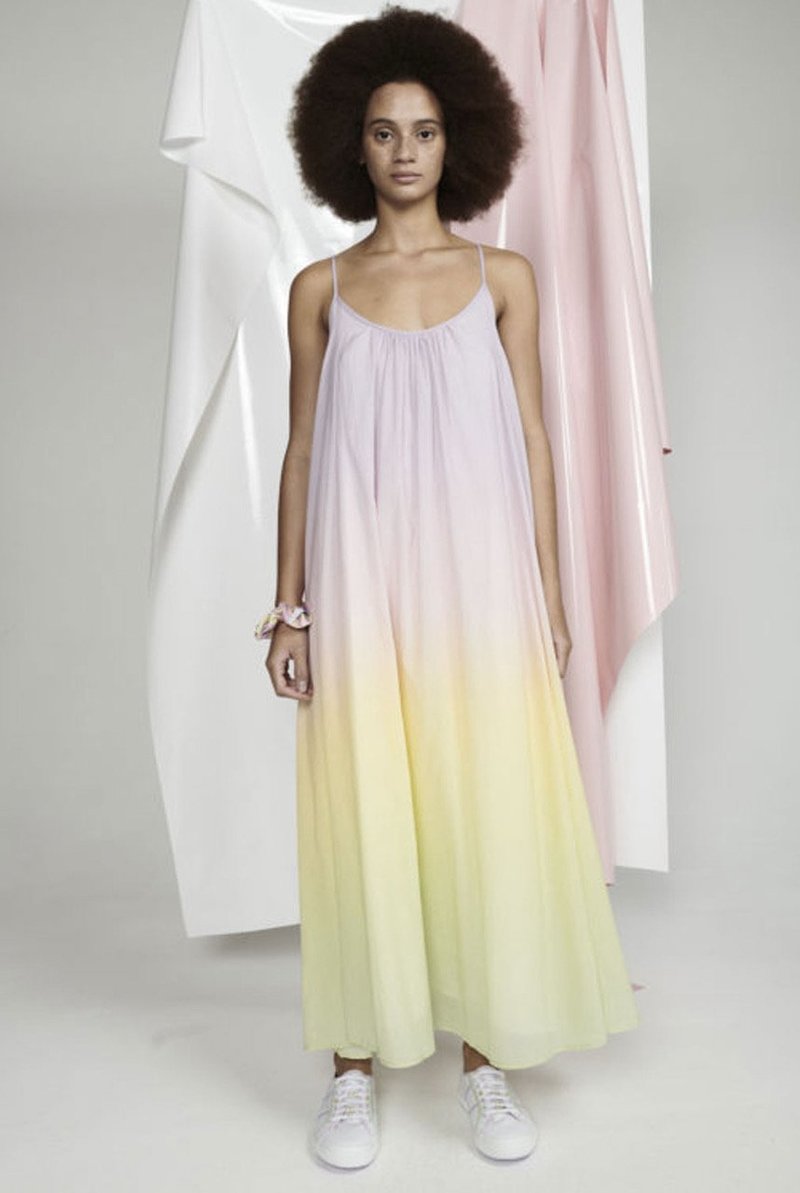 ombre cotton dress Ombre Sleeveless Dress