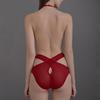 Marika Vera: Pia High-Waisted Brief with Harness - Red - Thumbnail 2