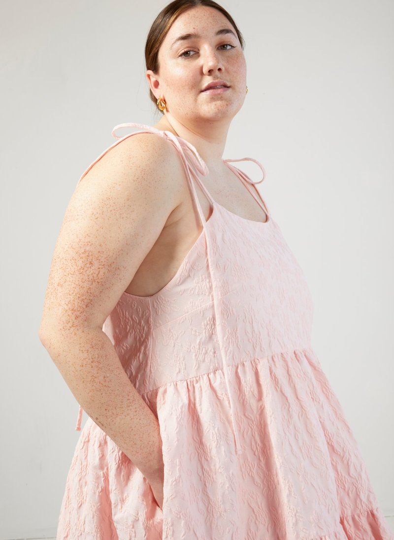 Eliza Faulkner Cece Dress - Pink Jacquard | Garmentory