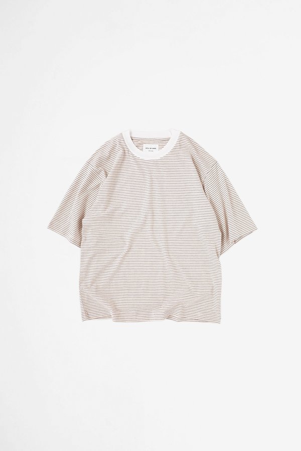Still By Hand Striped half sleeve t-shirt - pink/beige Still By Hand Striped half sleeve t-shirt - pink/beige