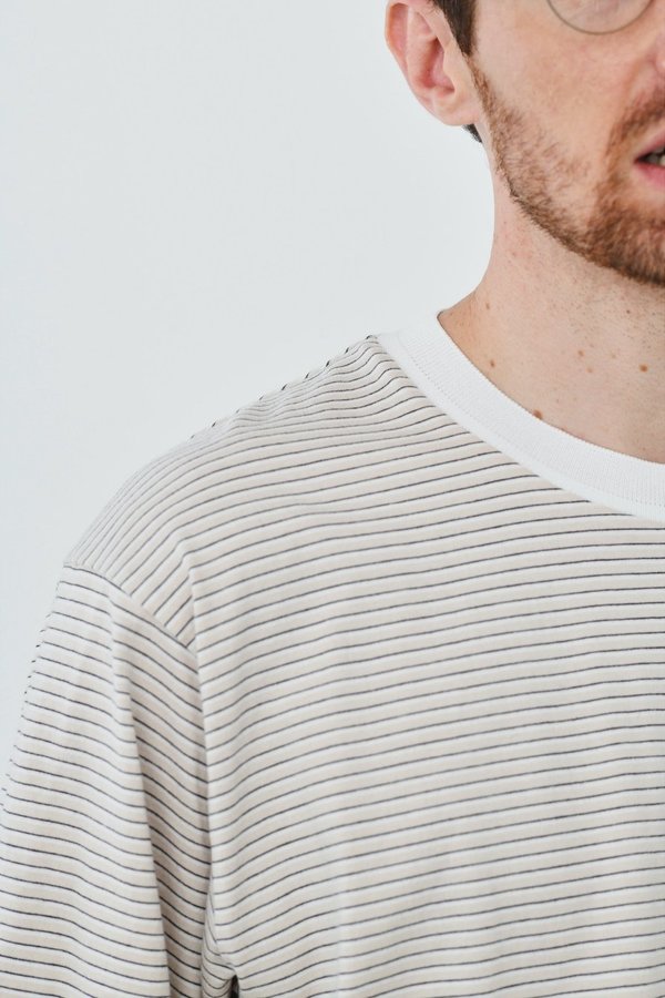 Still By Hand Striped half sleeve t-shirt - pink/beige Still By Hand Striped half sleeve t-shirt - pink/beige