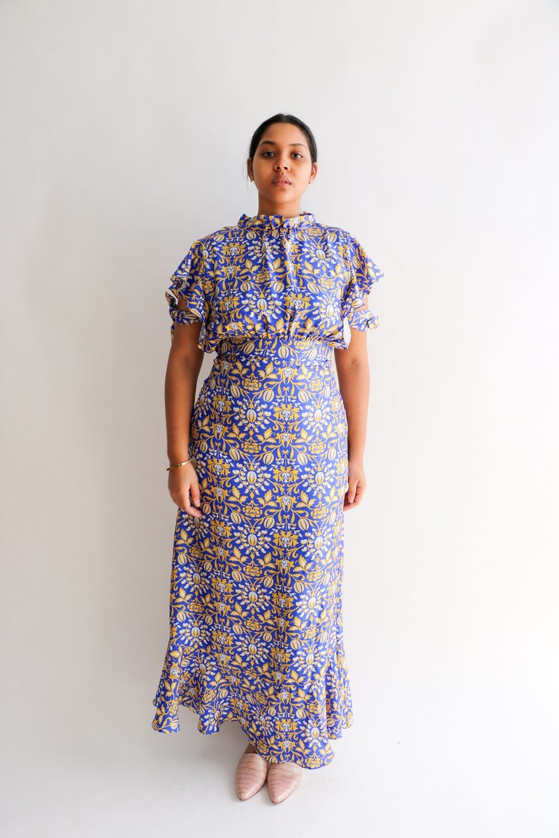 cynthia rowley talia silk dress CYNTHIA ROWLEY DRESS TALIA MALTA NAIROBI MAXI FLUTTER SLEEVE DAWN BELIZE EVA S 4