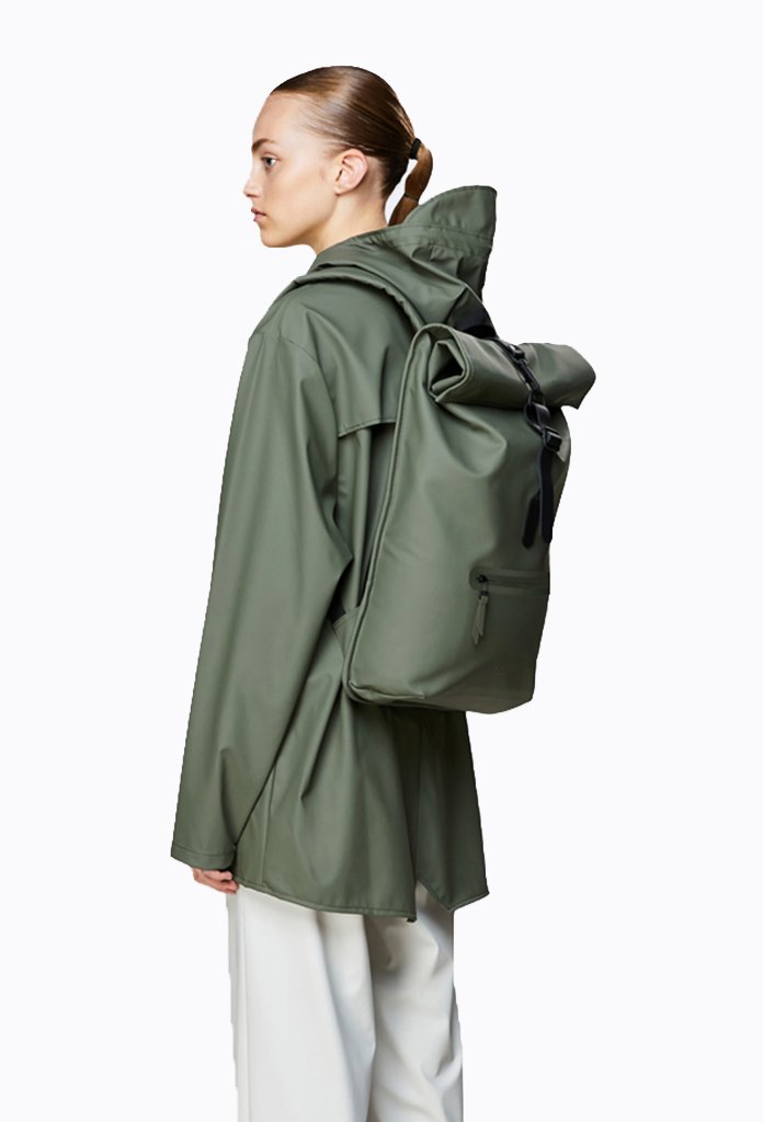 rains olive backpack Rains in Green for $140 mesh back panel and adjustable compression shoulder straps RAINS Backpacks | endource
