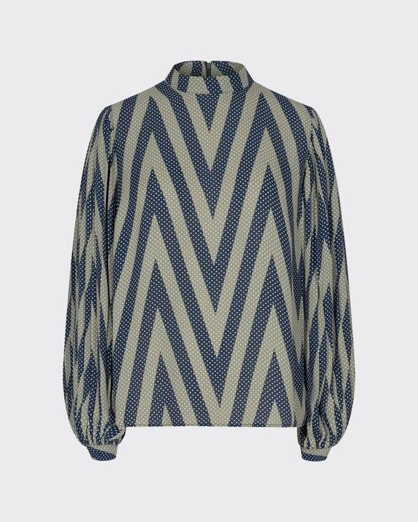 Minimum Thoraline Ls Blouse - Oil Green Minimum Thoraline Ls Blouse - Oil Green