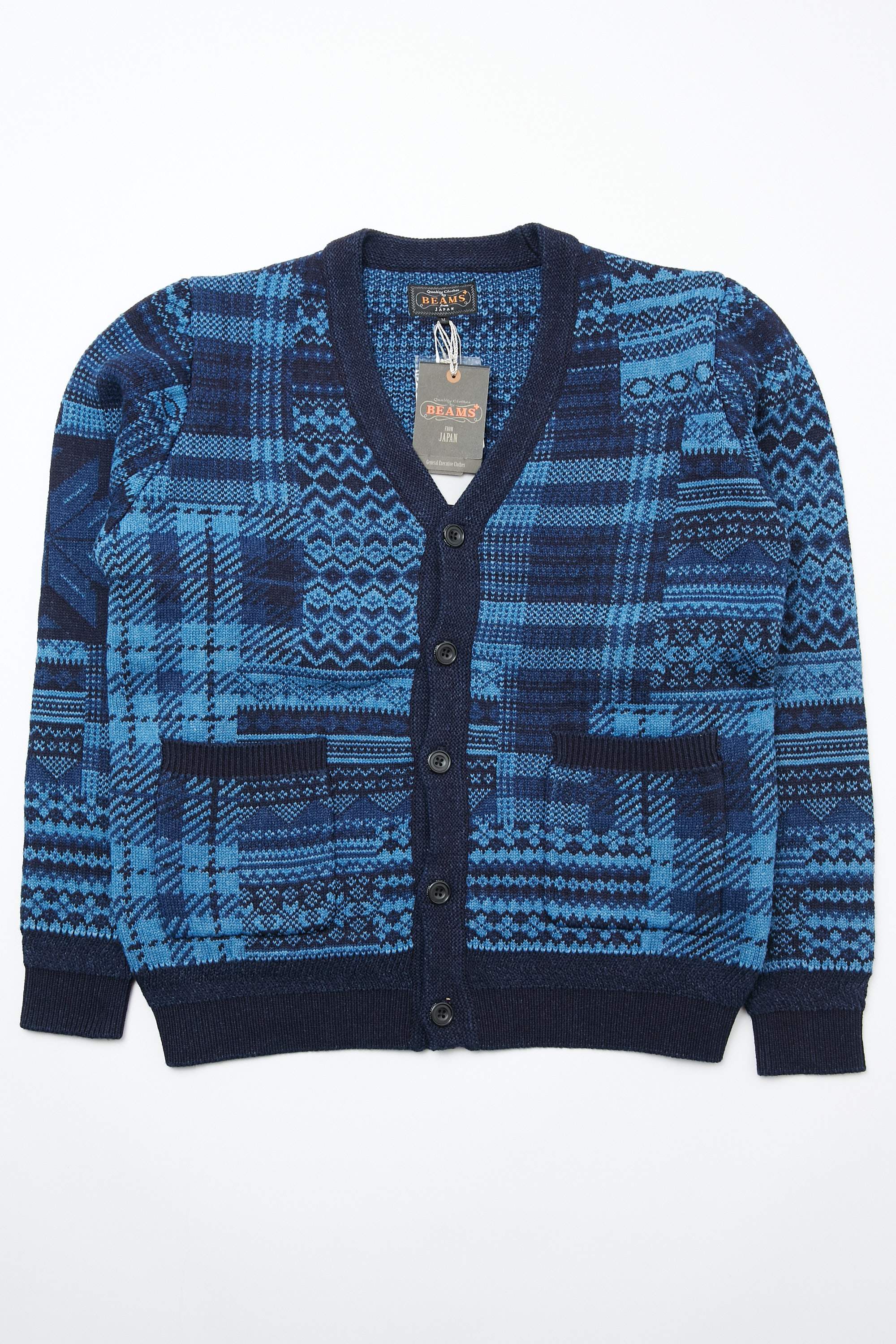 beams plus patchwork cardigan