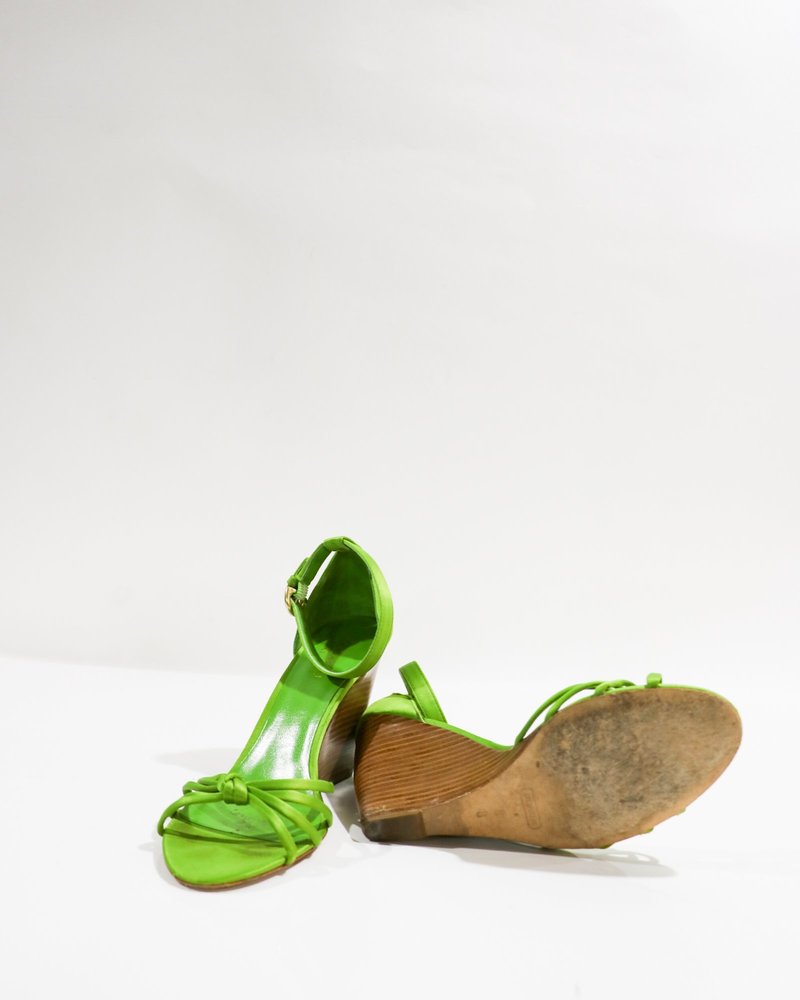 Coach Strappy Knotted Wedges, Size 8