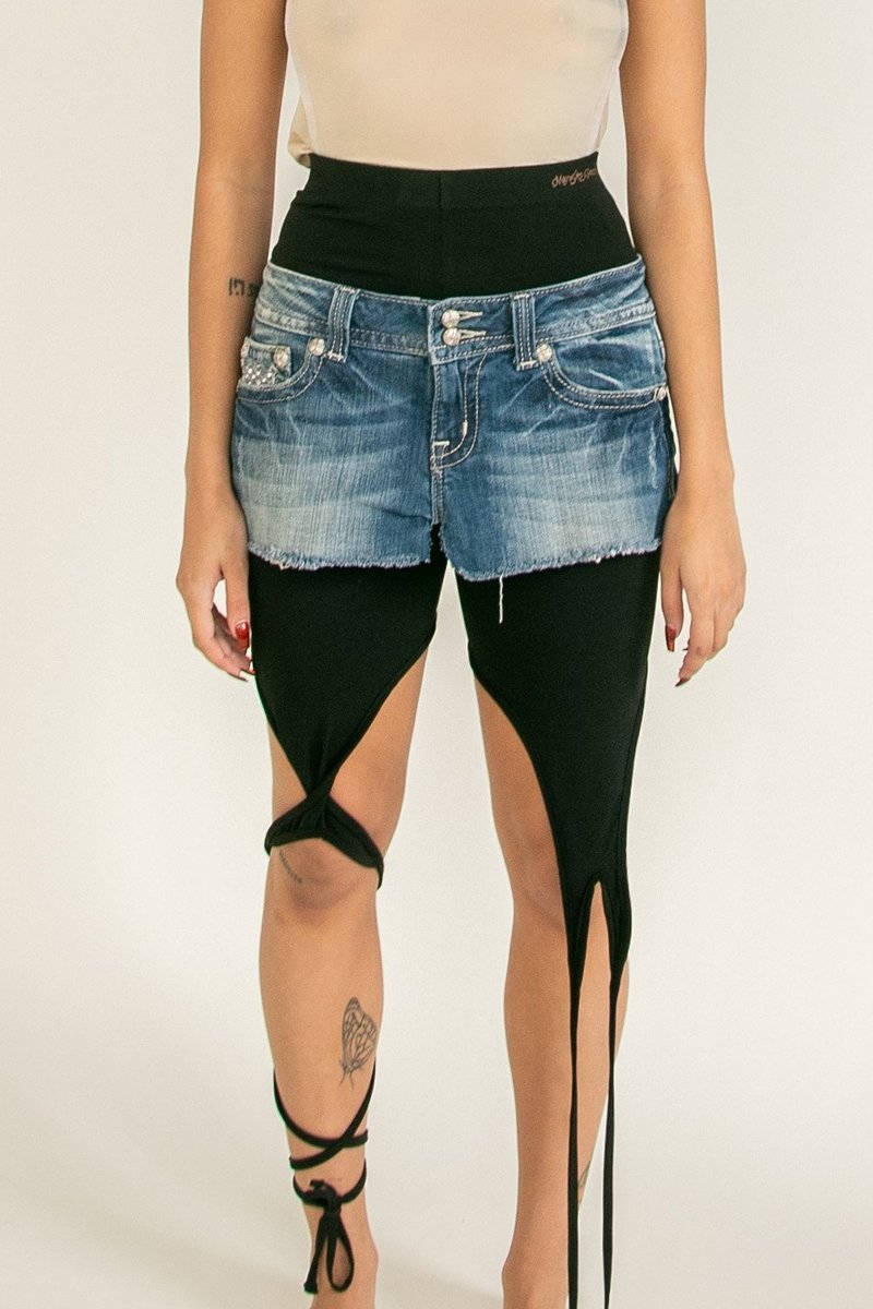 Vintage Micro Mini Denim Skirt - blue