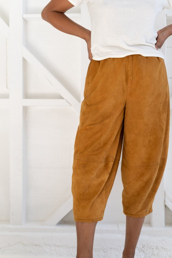 Vintage Suede Balloon Pants - Rusty Orange Vintage Suede Balloon Pants - Rusty Orange