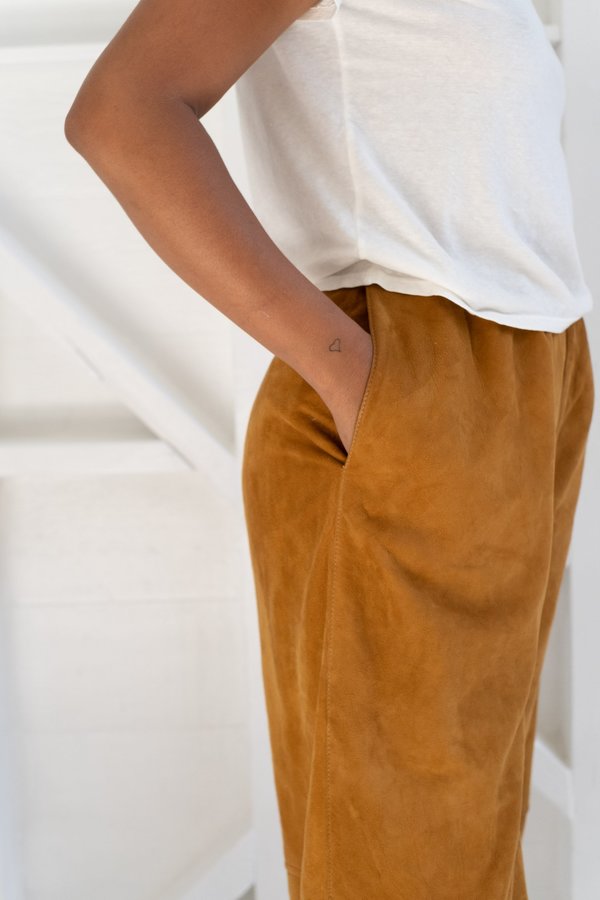 Vintage Suede Balloon Pants - Rusty Orange Vintage Suede Balloon Pants - Rusty Orange