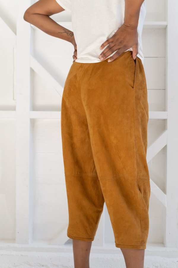 Vintage Suede Balloon Pants - Rusty Orange Vintage Suede Balloon Pants - Rusty Orange