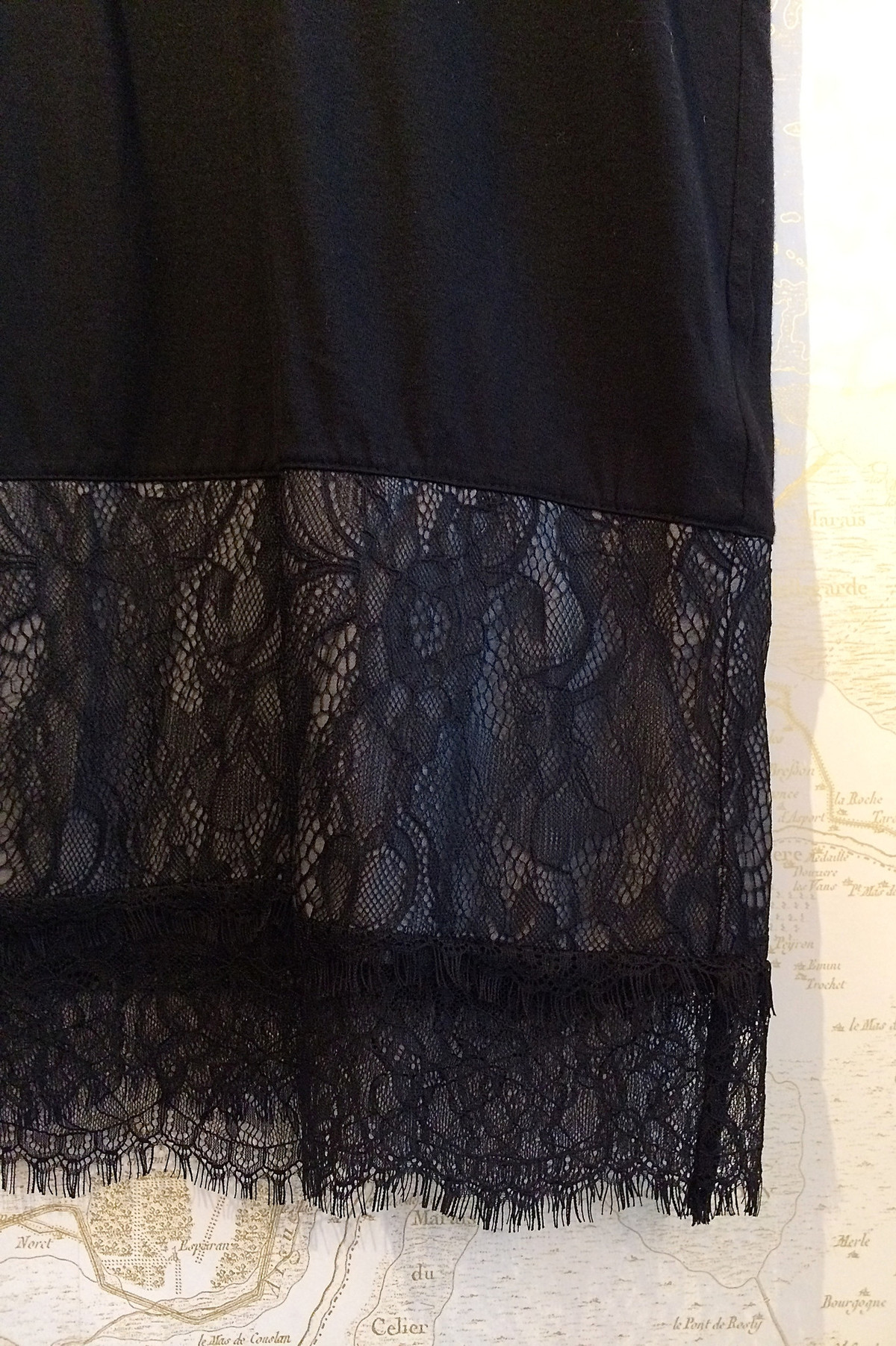 T-Shirt Dress with Lace Bottom | Garmentory T-Shirt Dress with Lace Bottom | Garmentory