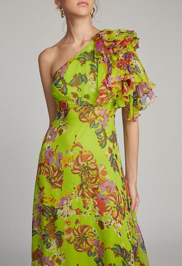 Saloni Danielle Dress - Green